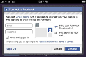 iphone 1 Facebook Connect für IPhone
